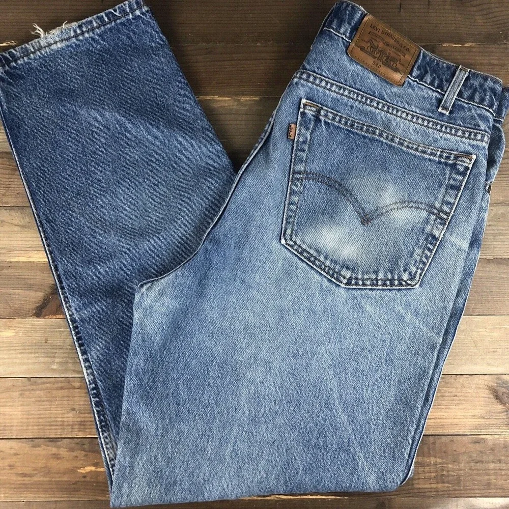 Levi Strauss Signature 540 VTG 90s‎ Denim Jeans Men's Size 38x30 USA Wallet Fade